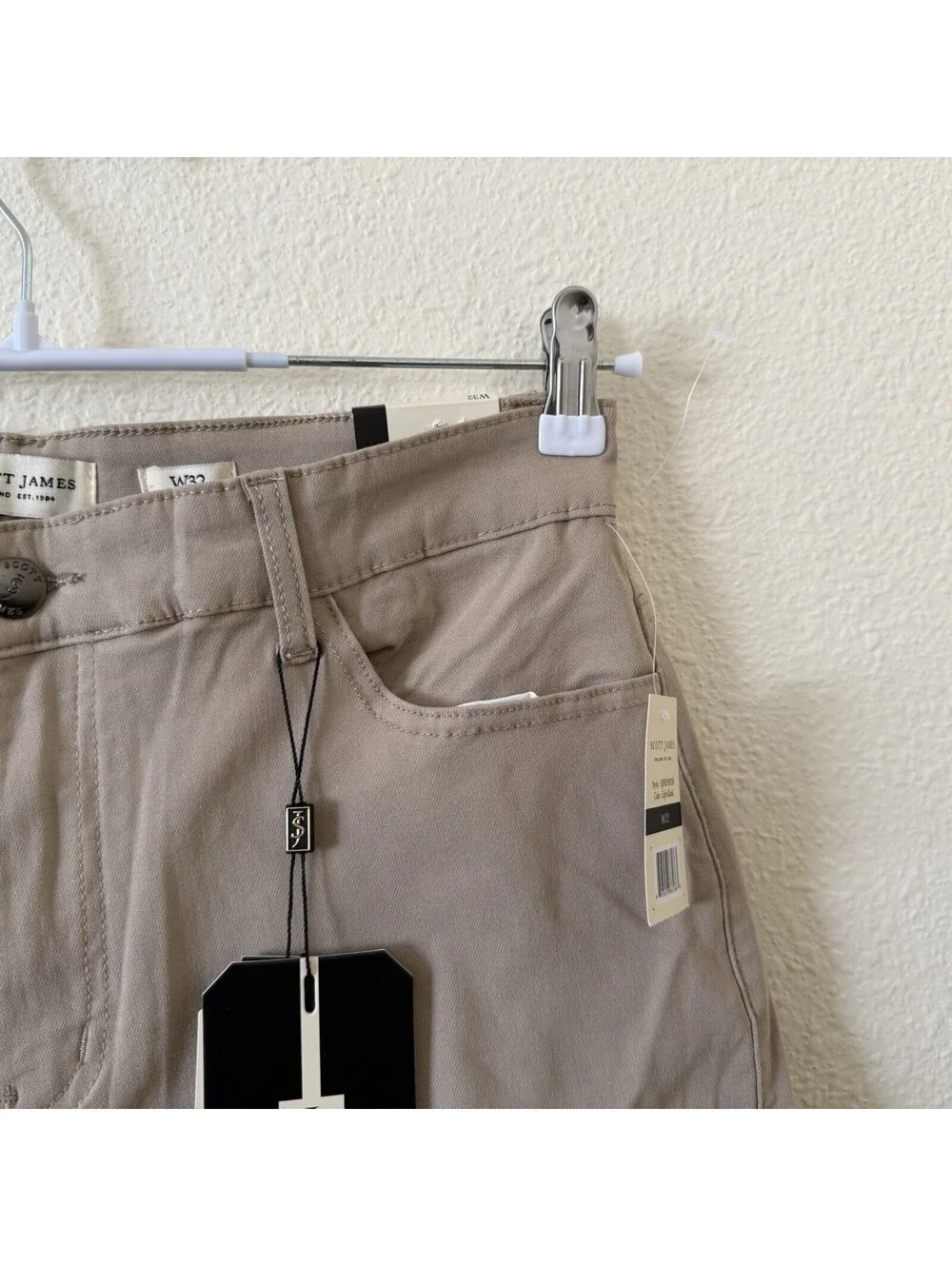 NEW Scott James Cargo Shorts Superior Stretch Size 32 Light Khaki NWT Utility